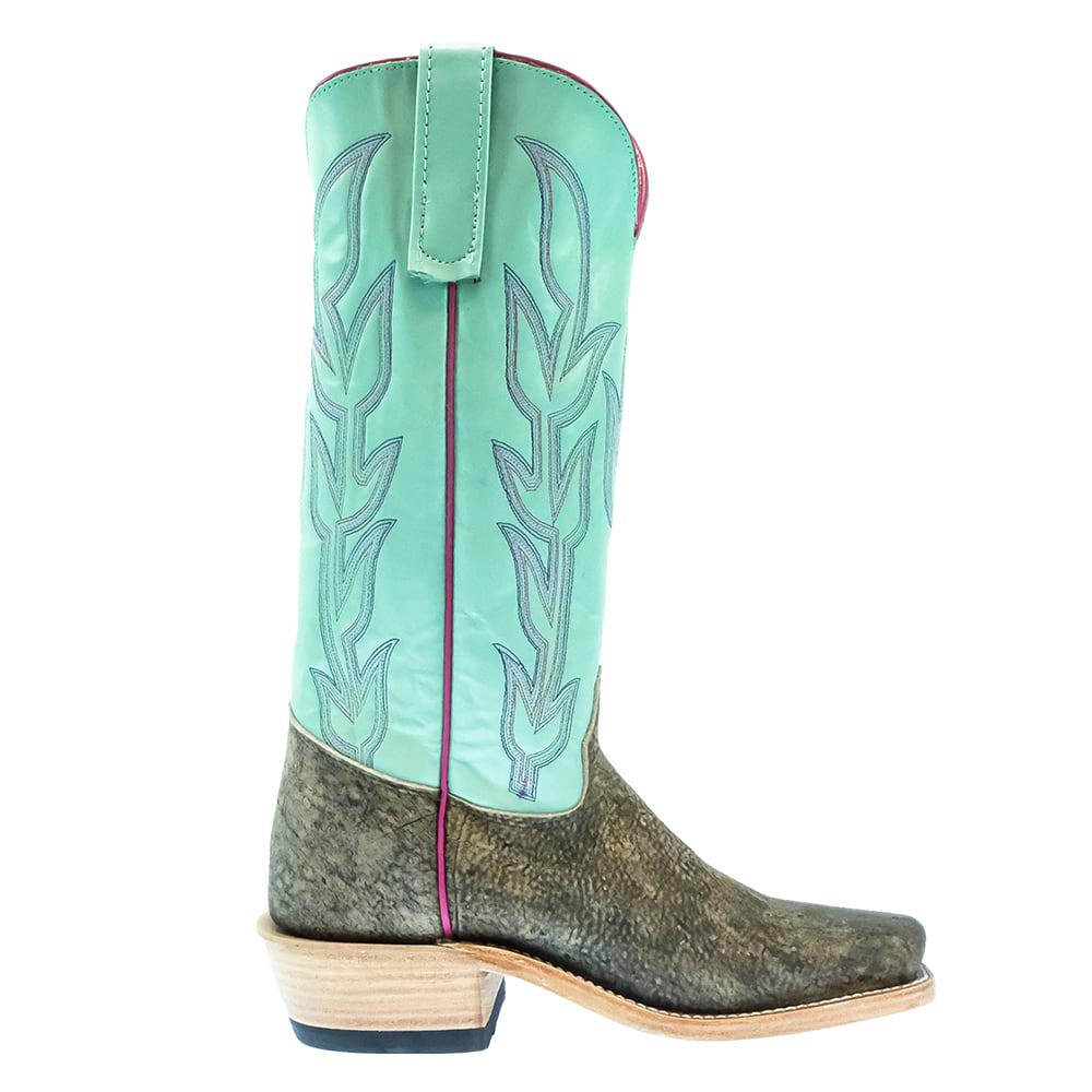 Olathe Footwear Olathe Antique Saddle Safari Giraffe Mint Top Women's Boots