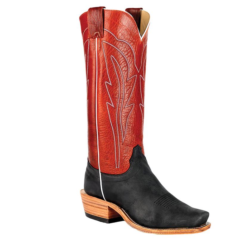 Olathe Footwear Olathe Deep Red Navajo Bison Black Wyoming Men's Boot