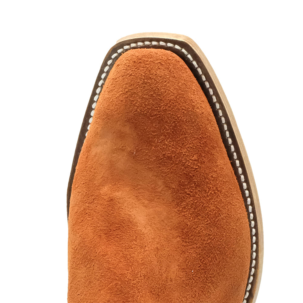 Olathe Footwear Olathe Men's Brown Rosewood Kudu Rough Out Boots