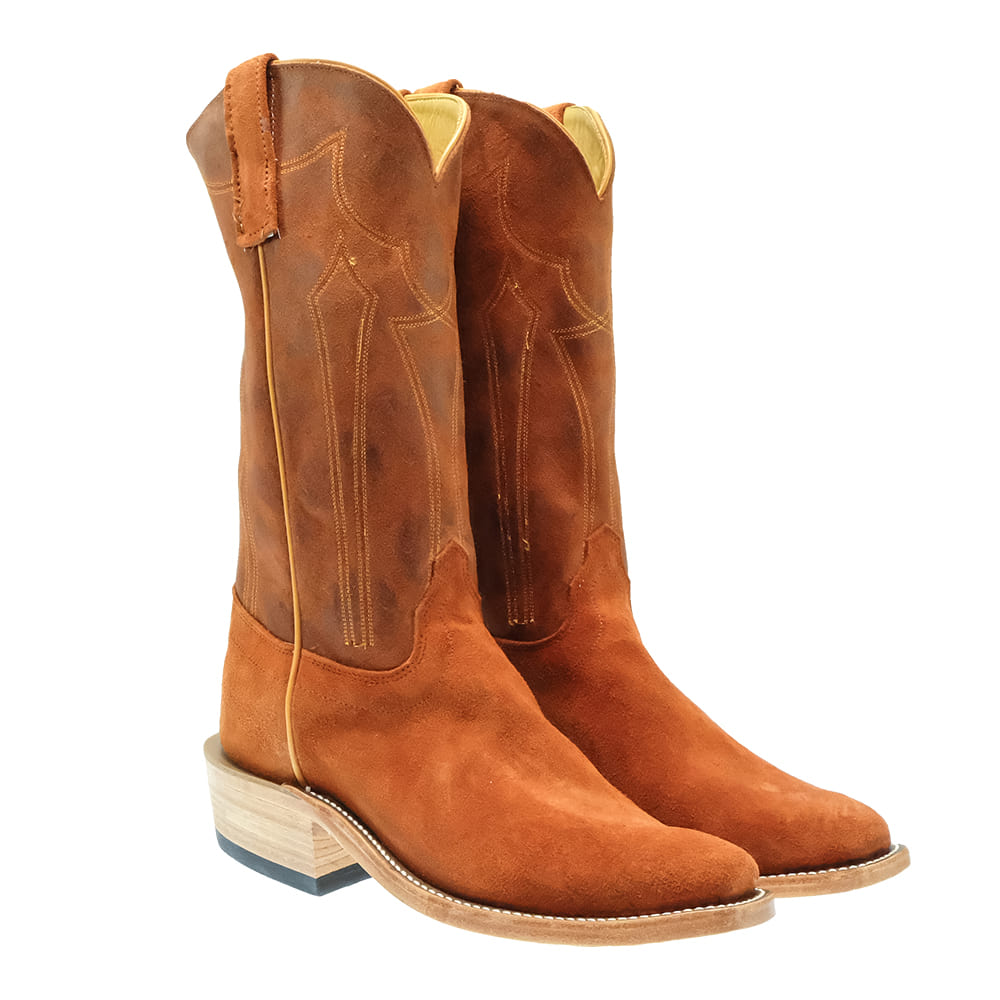 Olathe Footwear Olathe Men's Brown Rosewood Kudu Rough Out Boots