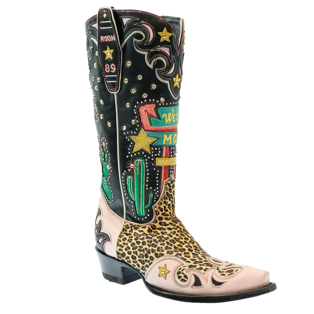 Old Gringo Footwear Double D Ranch By Old Gringo Women's Black and Pink The Best Western Boot