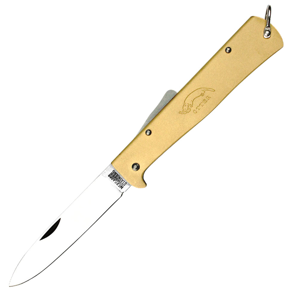 Otter-Messer Knives Otter-Messer Mercator Brass Lockback Satin Finish Stainless Steel Knife