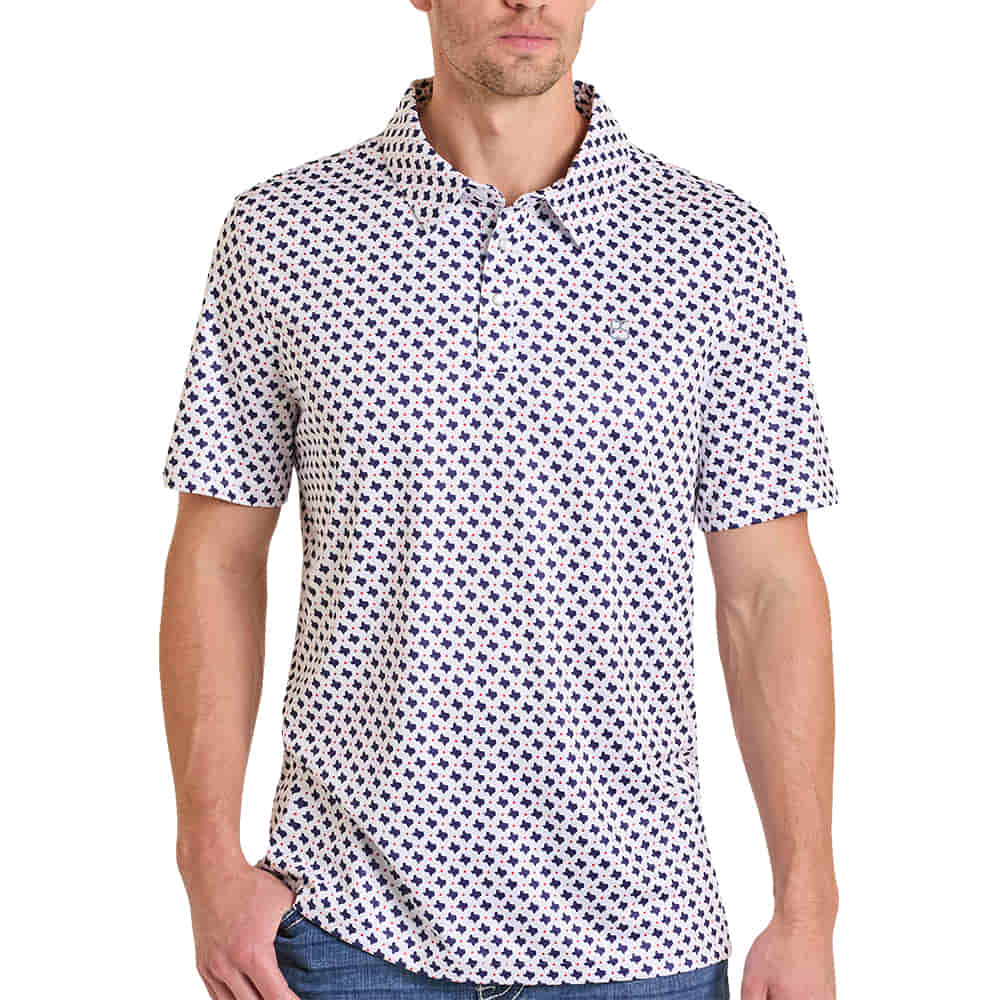 Panhandle Slim Apparel Panhandle Slim Men's Texas Novelty Polo in Navy