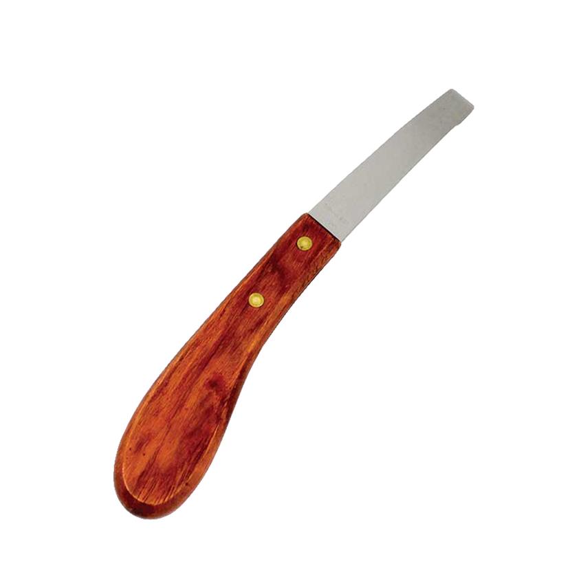 Partrade Cowboy Tack Supplies Left Hand Stainless Steel Wood Handle Hoof Knife Scraper