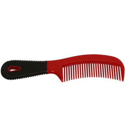 Partrade Cowboy Tack Supplies RED Plastic Comb w/ Rubber Grip