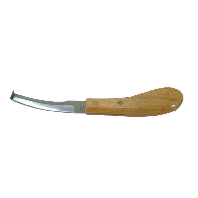 Partrade Cowboy Tack Supplies Stainless Steel Wood Handle Hoof Knife Scraper