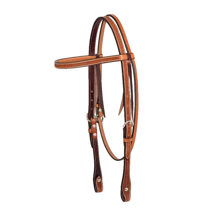 Partrade Cowboy Tack Tack Golden Cowboy Tack Golden Spider Stamp 5/8" Browband Headstall