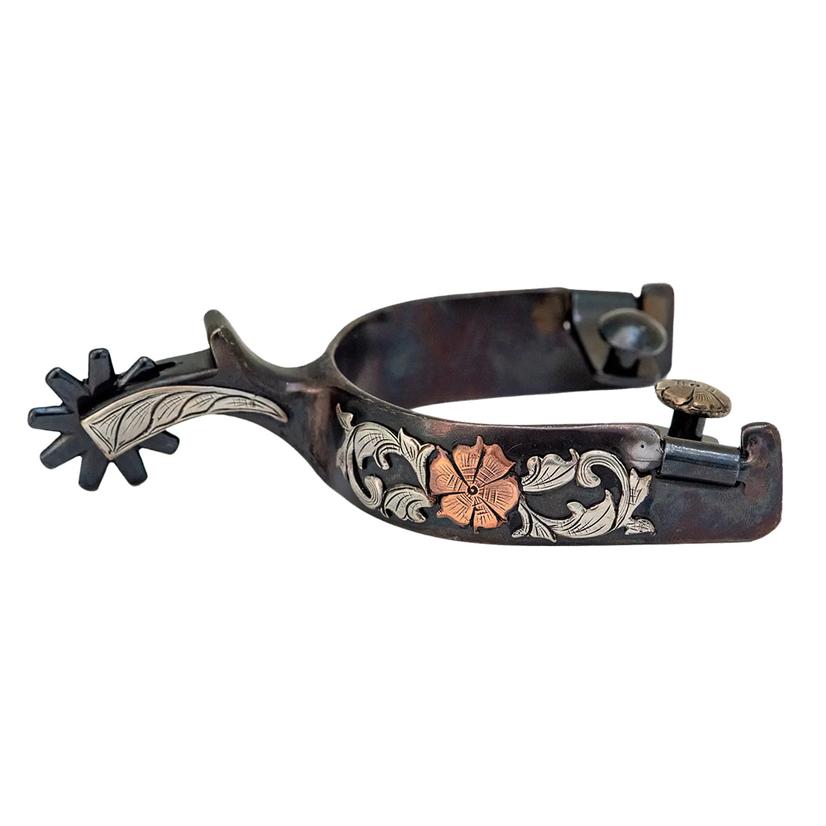 Partrade Cowboy Tack Tack M / Dark Grey Steel Partrade Cowboy Tack Desert Rose Collection Large Cup Spurs