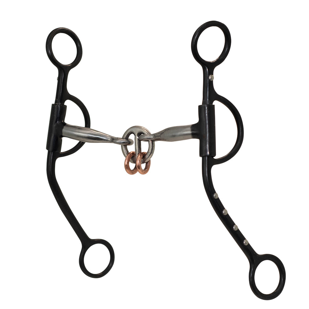 Partrade Cowboy Tack Tack Partrade Cowboy Tack Classical Dot Life Saver Spoon Long Loose Cheek Bit