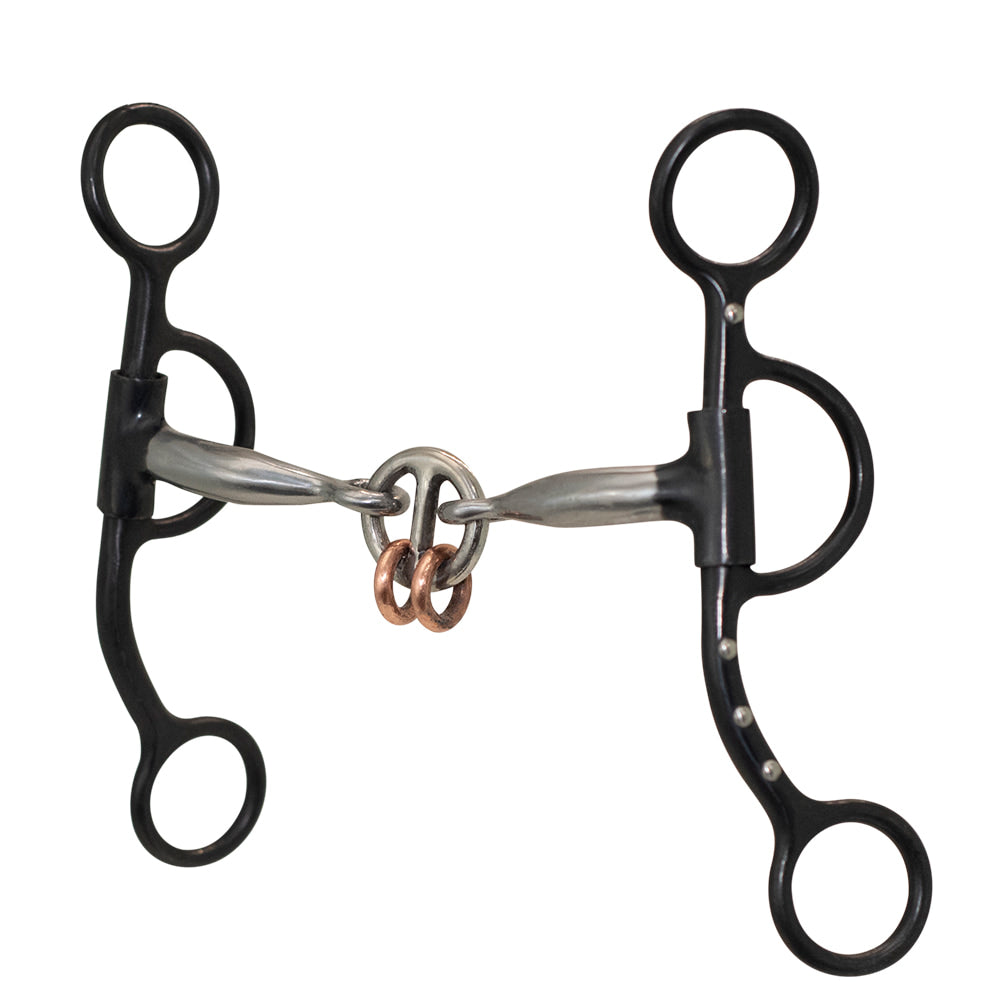 Partrade Cowboy Tack Tack Partrade Cowboy Tack Classical Dot Life Saver Spoon Short Loose Cheek Bit