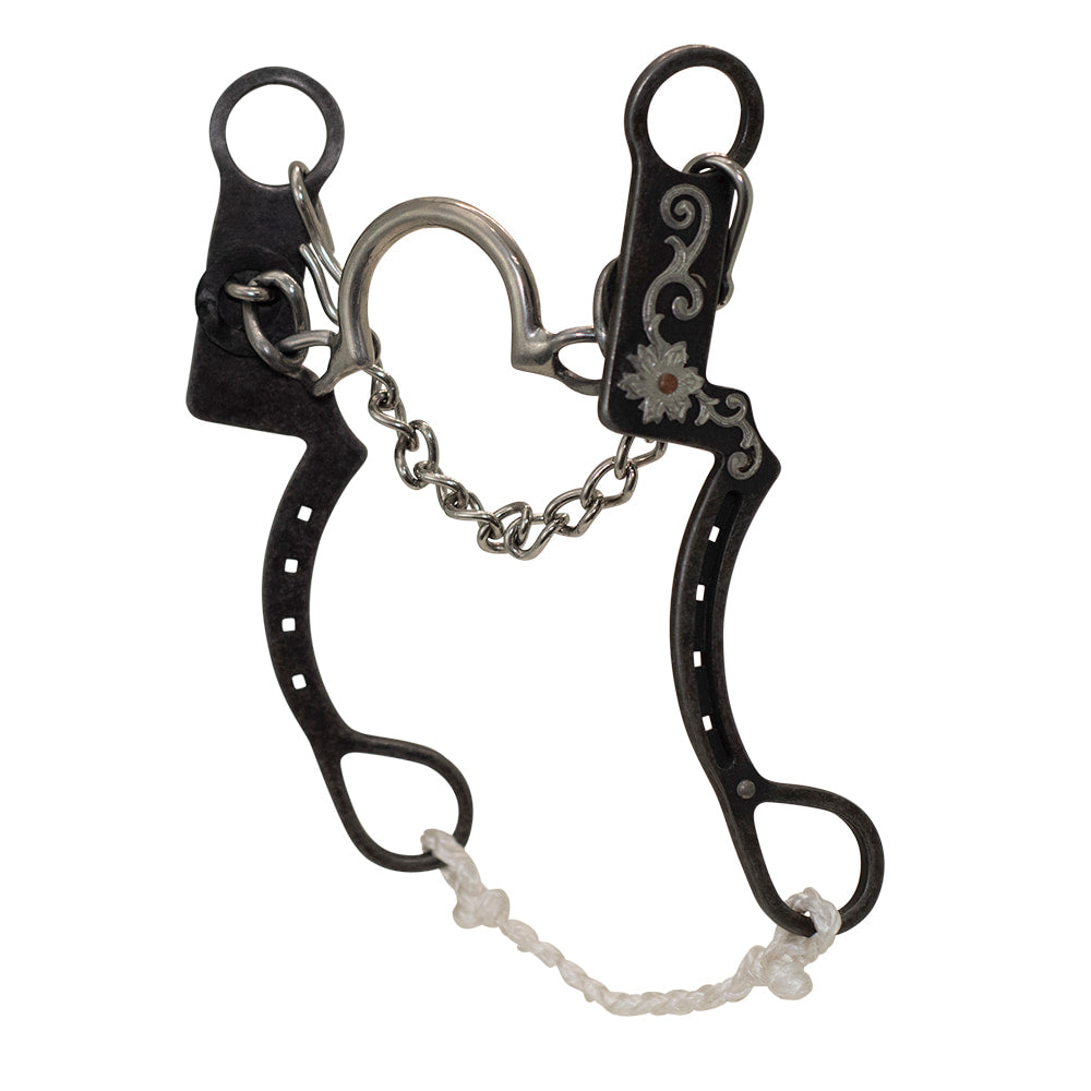 Partrade Cowboy Tack Tack Partrade Cowboy Tack Desert Rose Horseshoe C Port Chain Bit