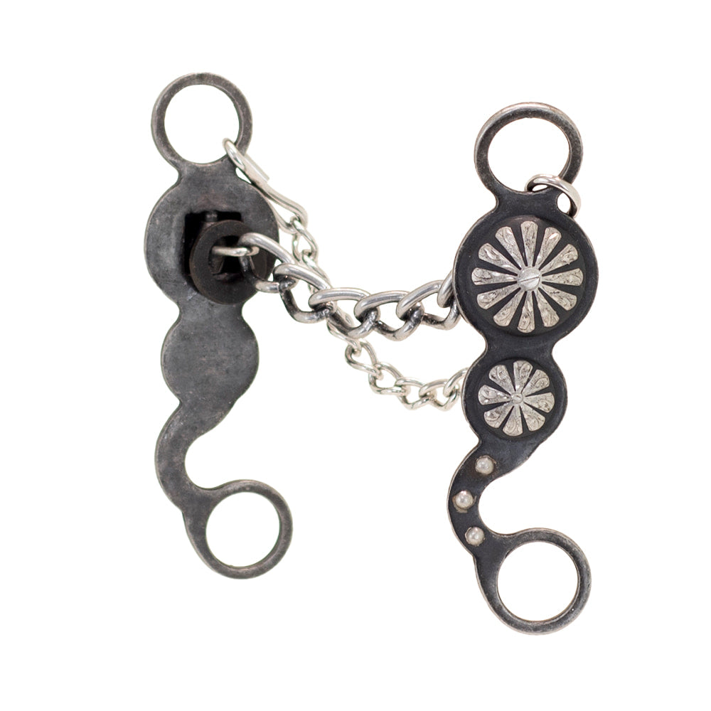 PARTRADE COWBOY TACK Tack Partrade Cowboy Tack Nellie Miller Double Concho Chain Bit 5 1/4"