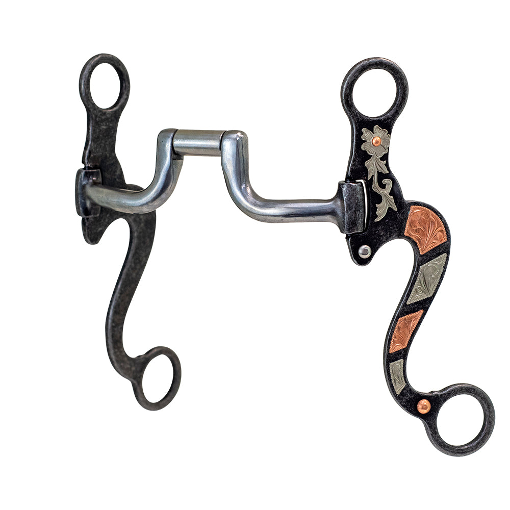 Partrade Cowboy Tack Tack Partrade Cowboy Tack Texas Daisy Dog Bone Medium Shank Bit 5 1/8"