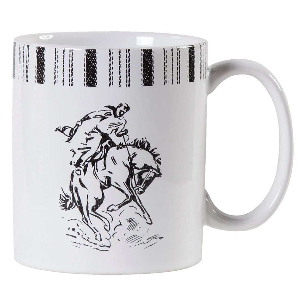 Paseo Road Home Decor Paseo Road Ranch Life Branco Black and White Mug