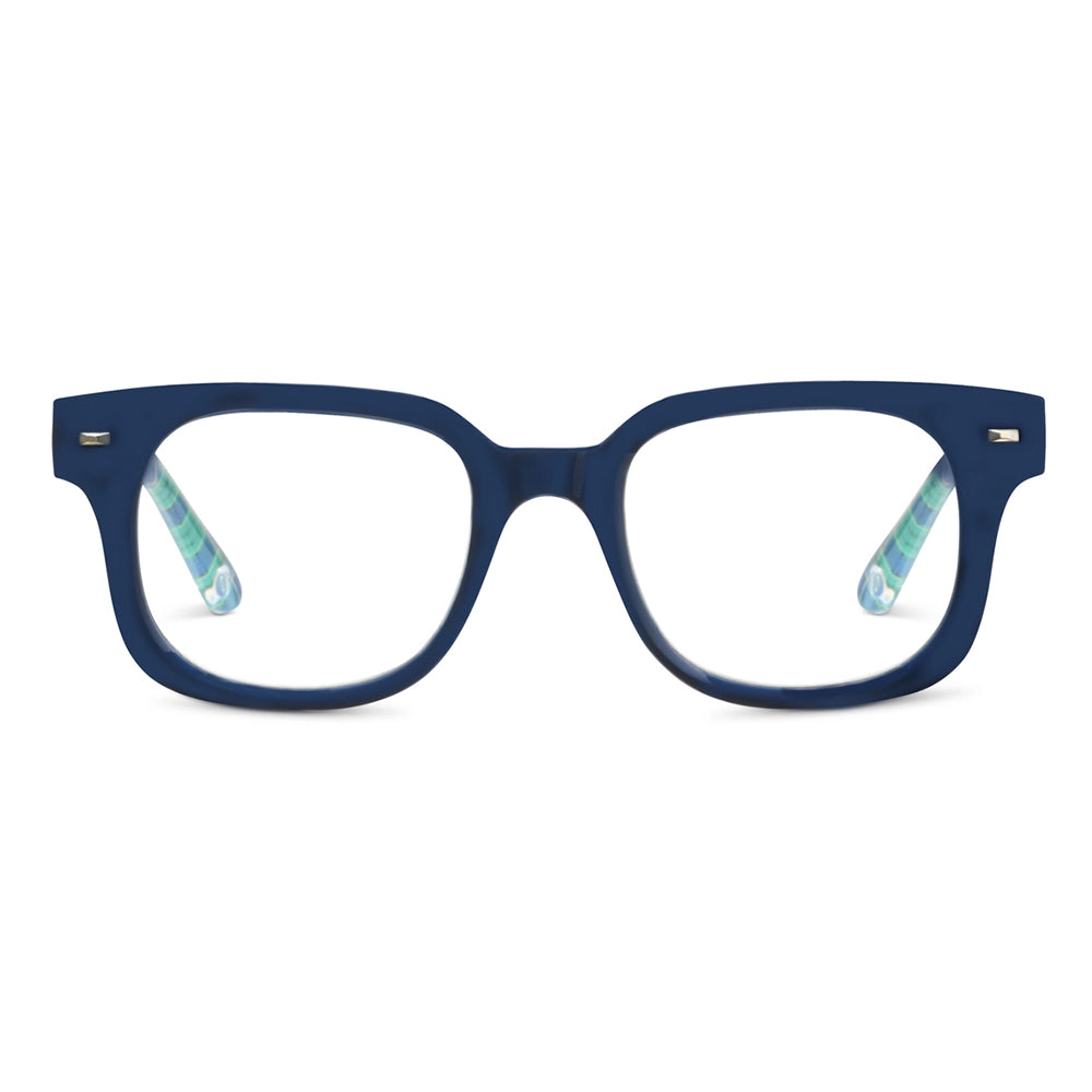 Peepers Apparel Peepers Glossary Navy Plaid Reading Glasses