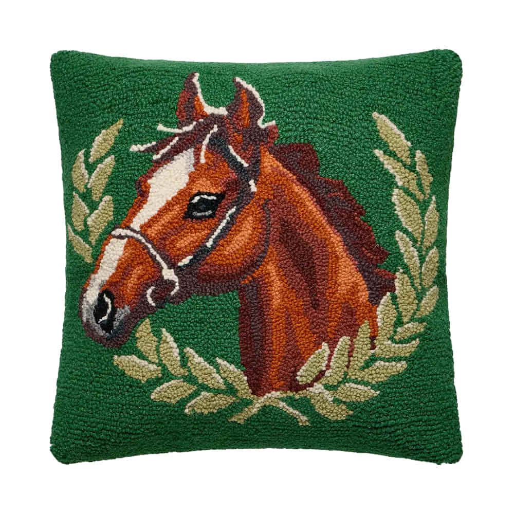Peking Handicraft Home Decor POLO HORSE HOOK PILLOW