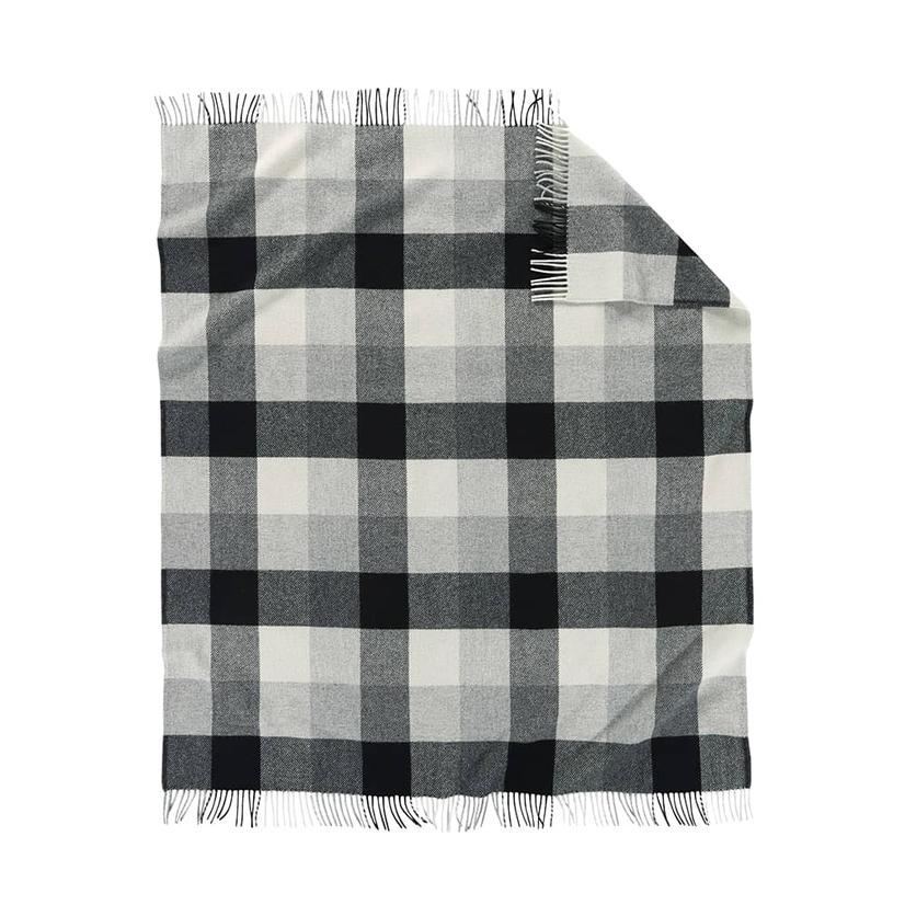 Pendleton Home Decor 54"x60" / Black/Ivory Pendleton Eco-Wise Wool Washable Black Ivory Throw