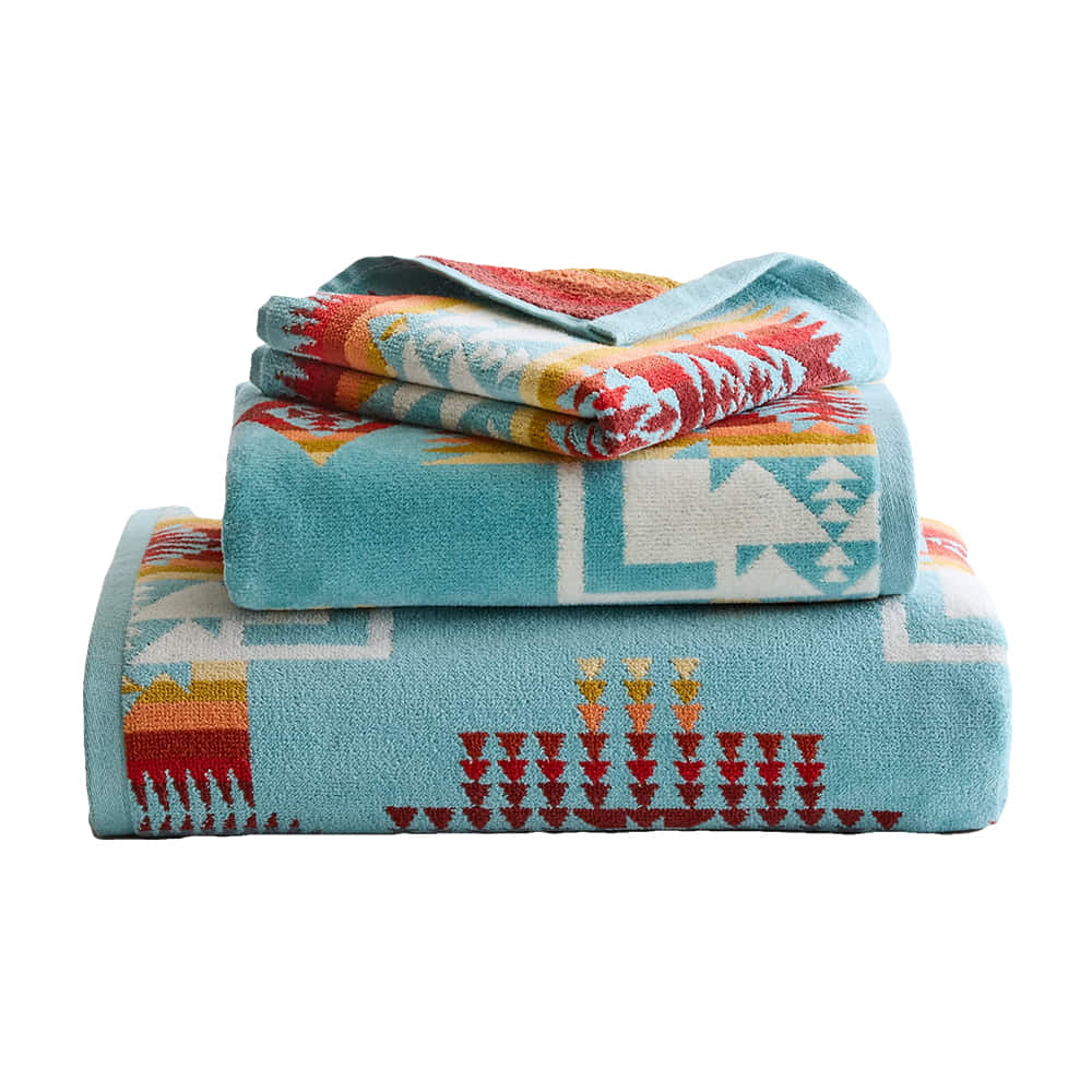 Pendleton Home Decor Pendleton Woolen Mills Aqua 3 Piece Towel Set
