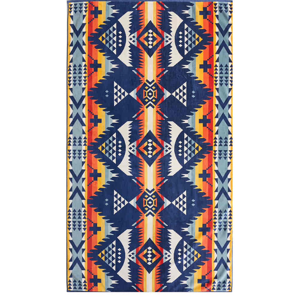 Pendleton Home Decor Pendleton Woolen Mills Oversized Jacquard Spa Towel In Nehalem Navy