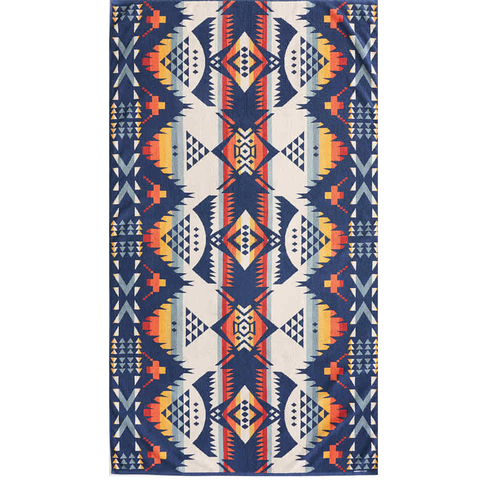 Pendleton Home Decor Pendleton Woolen Mills Oversized Jacquard Spa Towel In Nehalem Navy