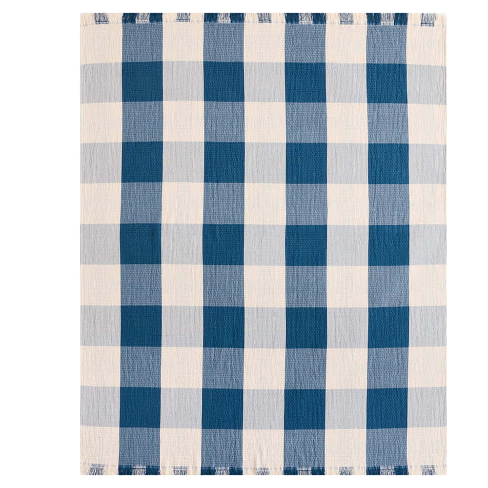 Pendleton Woolen Mills Home Decor Pendleton Woolen Mills Fringed Indigo Block Plaid Throw