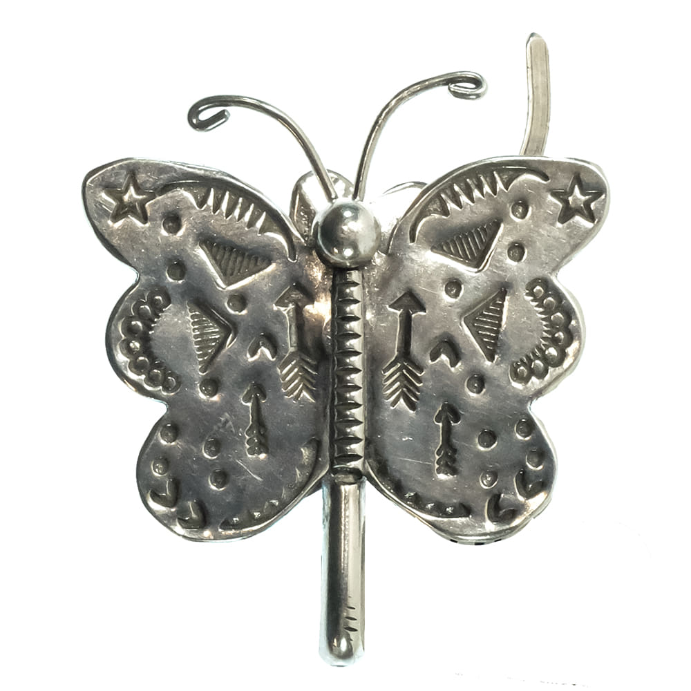 Peyote Bird Designs Hats Silver Peyote Bird Designs Joe Eby Silver Butterfly Brim Slide