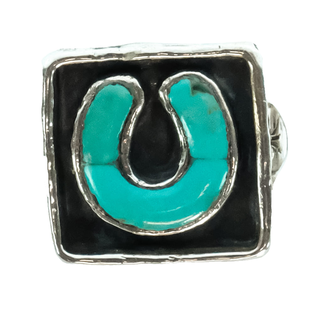 Peyote Bird Designs Jewelry Peyote Bird Designs Horse Shoe Silver And Turquoise Ring