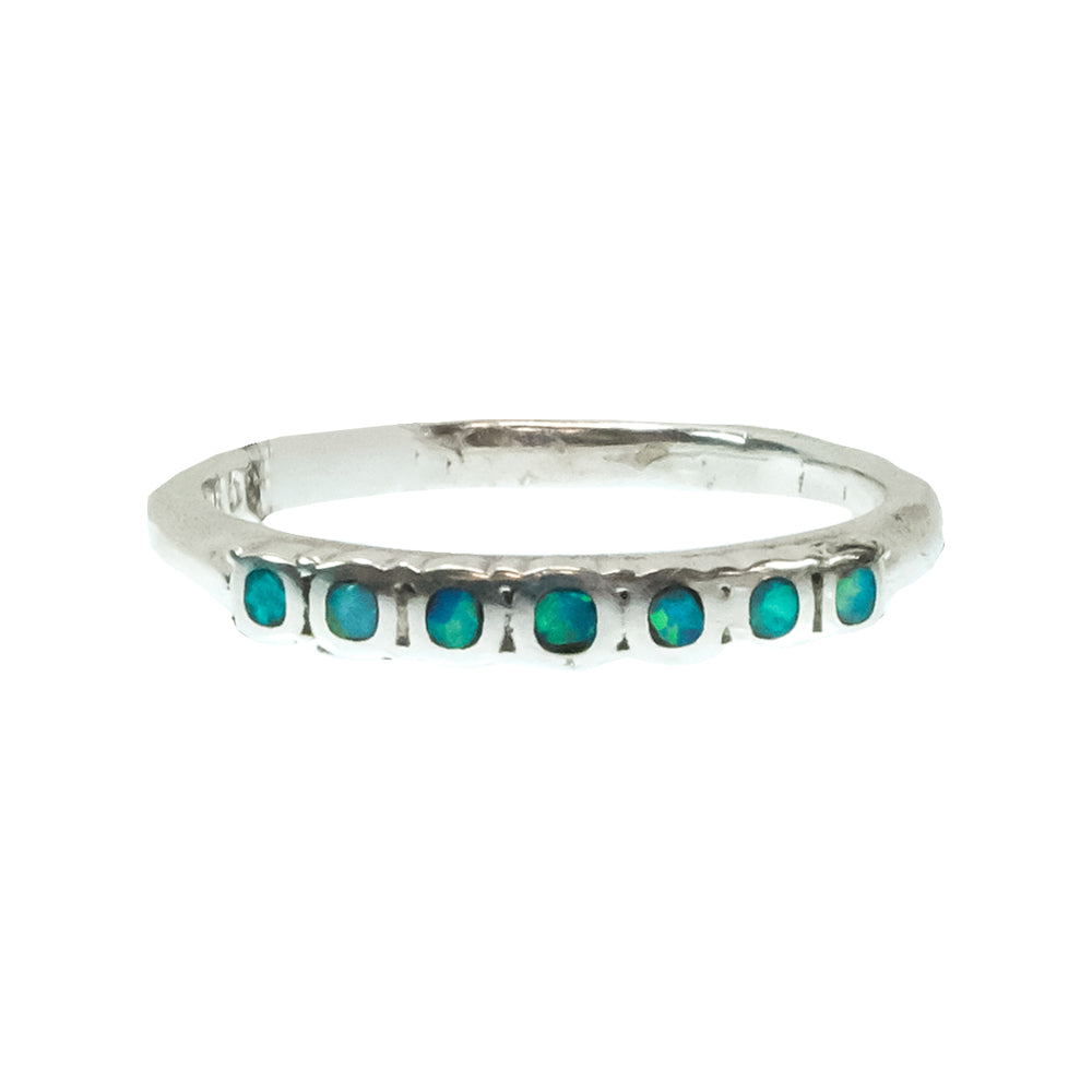 Peyote Bird Designs Jewelry Peyote Bird Designs Opal and Silver Band