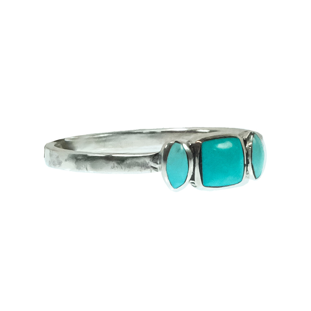 Peyote Bird Designs Jewelry Peyote Bird Designs Silver and Turquoise Nomad Leia Ring