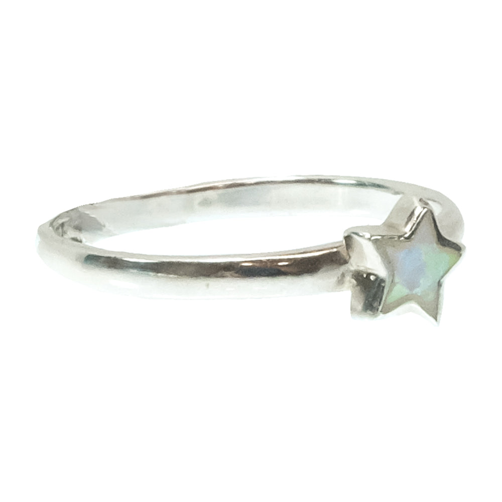 Peyote Bird Designs Jewelry Peyote Bird Designs Star Opal and Silver Ring