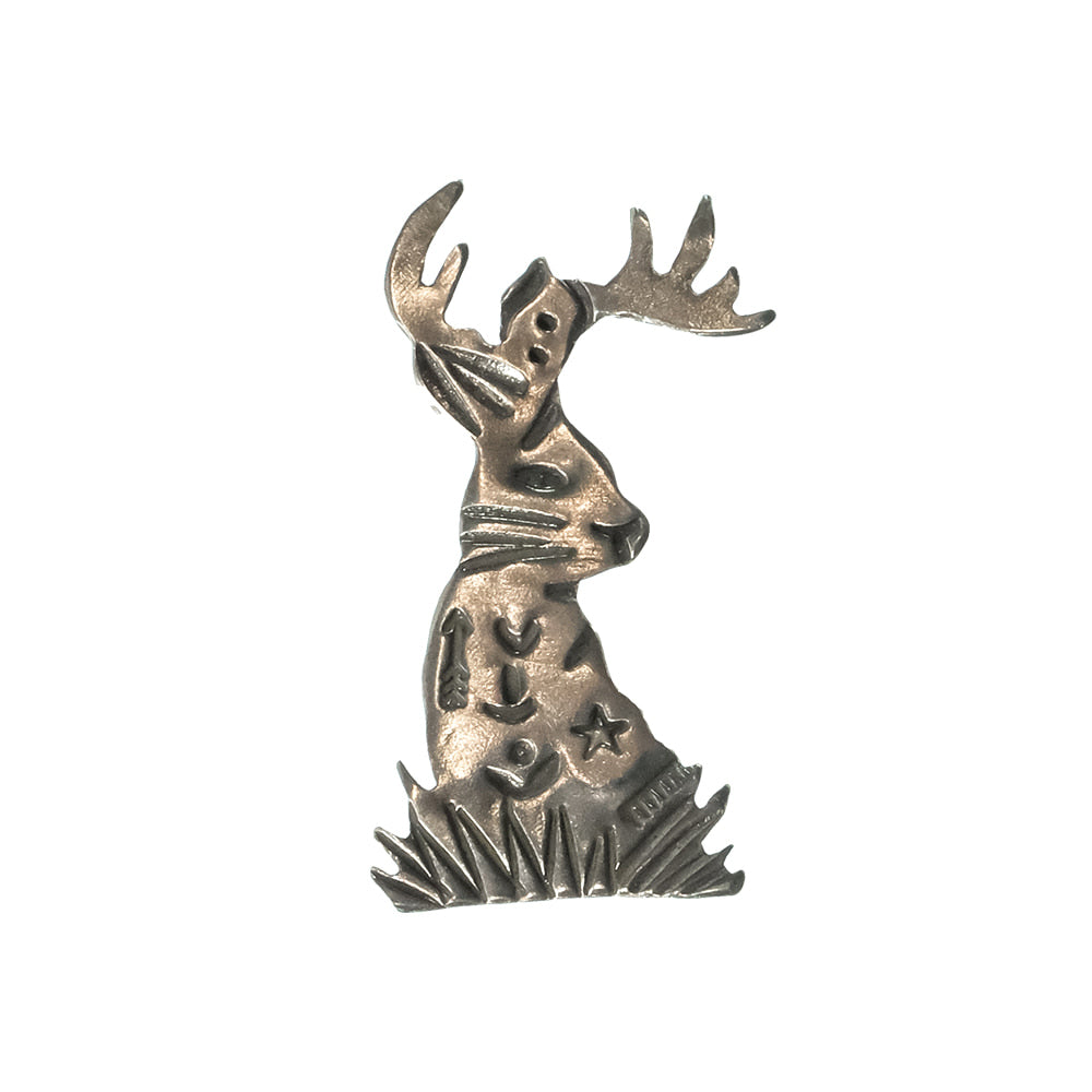 Peyote Bird Designs Jewelry Silver Peyote Bird Designs Joe Eby Jackalope Pin