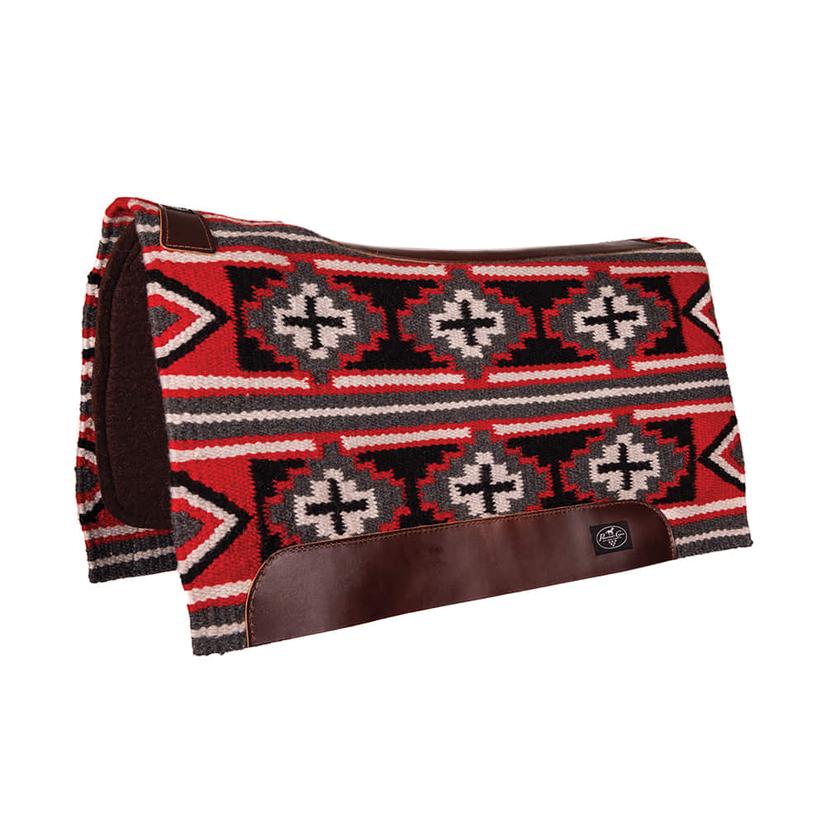 Professional's Choice Tack 33"X38" / Black/Crimson Professional's Choice Fuse Navajo Blanket Top Saddle Pad 33 x 38 x .75