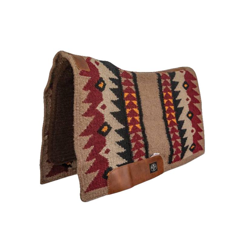 Professional's Choice Tack 33"X38" / Taupe/Wine Professional's Choice Fuse Navajo Top Steam Pressed 33 X 38 X 3/4 Saddle Pad