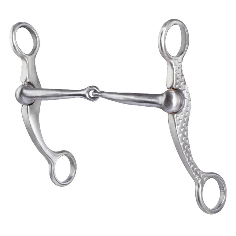 Professional's Choice Tack 5 1/4" / Steel Professional's Choice Rasp Shank Snaffle Bit 5.25" with 6" Cheek