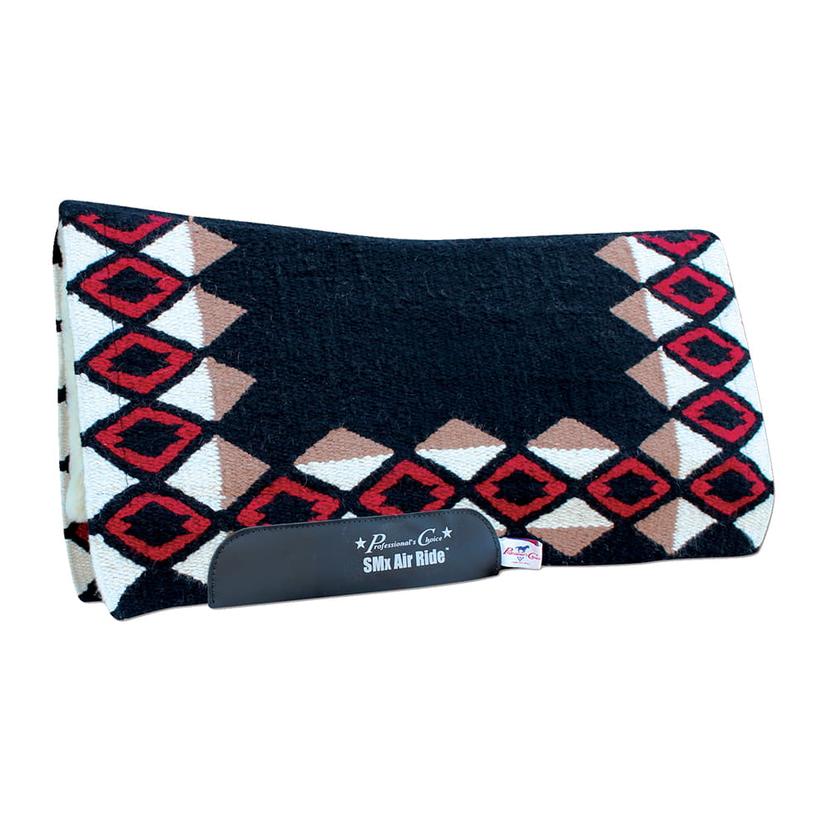 Professional's Choice Tack Black/Crimson / 33"X38" Professional's Choice  33X38X1/2 Comfort Fit SMX Air Ride Quest Saddle Pad