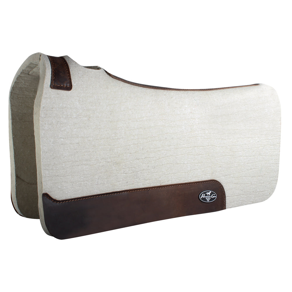 Professional's Choice Tack Black Professional Choice Comfort Fit Steam Pressed Wool Felt Bottom Barrel Pad - Tan 3/4" 28x30