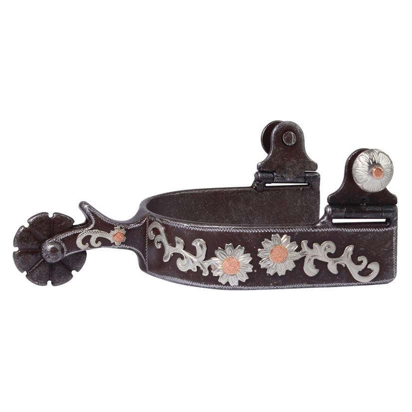 Professional's Choice Tack Black Steel / Ladies Professional's Choice Women's Black Spur with Small Flower Accents