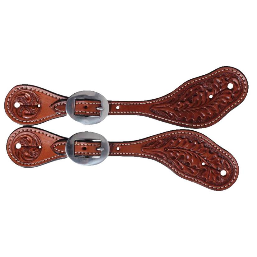 Professional's Choice Tack Oak Tooled / Ladies Professional's Choice Oak Tooled Ladies Youth Stratford Spur Straps