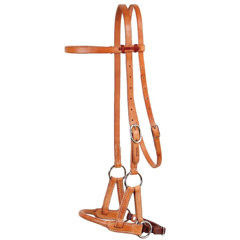 Professional's Choice Tack OSFA / NATURAL Professional Choice Hermann Oak Leather Round Nose Side Pull