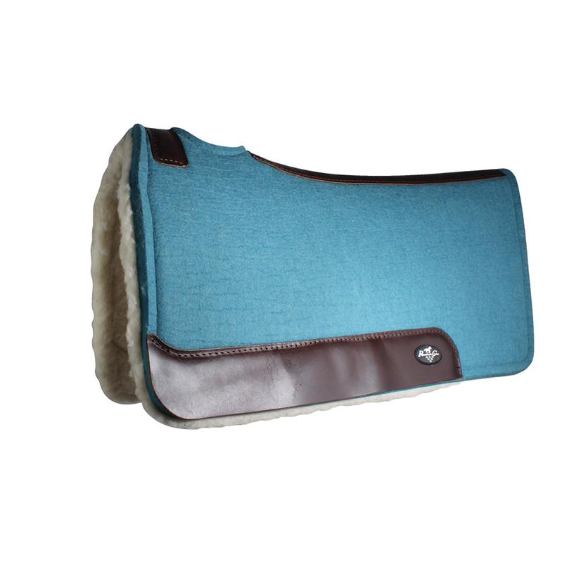 Professional's Choice Tack Pacific Blue / 31"X32" Professional's Choice Comfort Fit Steam Pressed Merino Wool Lined Felt Pad