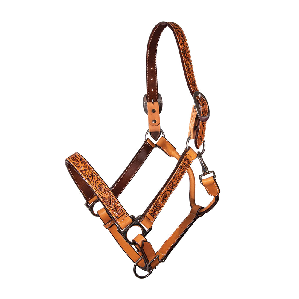 Professional's Choice Tack Professional Choice Leather Apple Blossom Tooled Halter
