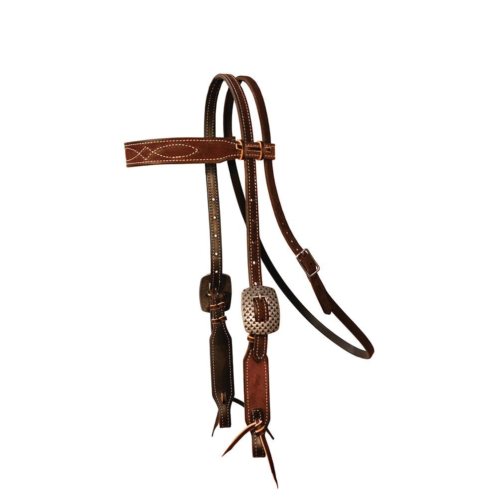 Professional's Choice Tack Professional's Choice Chocolate Rough Out Gunslinger Browband Headstall