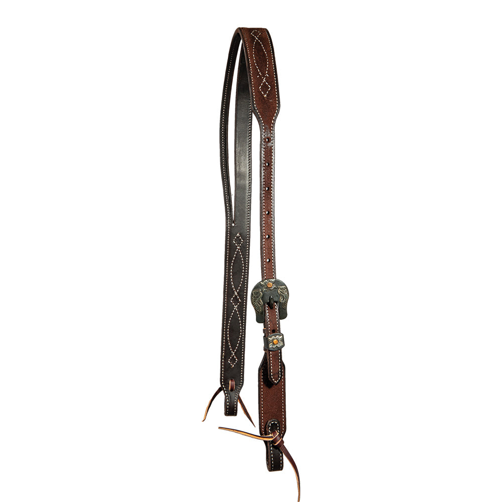 Professional's Choice Tack Professional's Choice Chocolate Rough Out Gunslinger Slit Ear Headstall