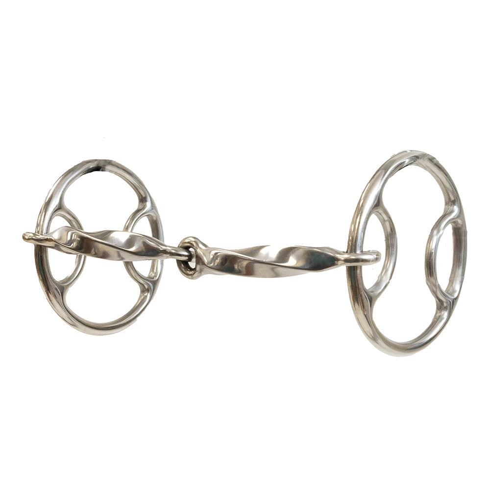 Professional's Choice Tack Professional's Choice Fixed O Ring Slow Twist Snaffle Bit
