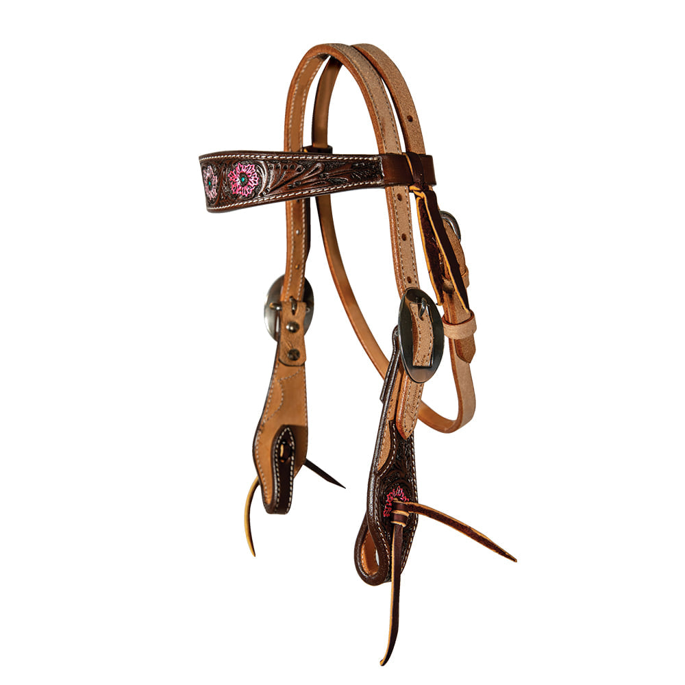 Professional's Choice Tack Professional's Choice Pony Pink Flower Browband Headstall