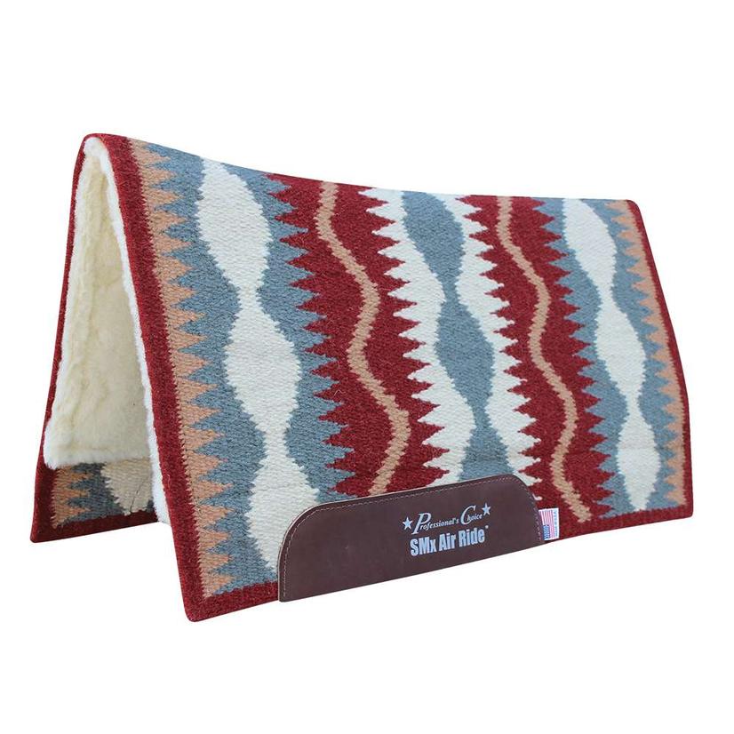 Professional's Choice Tack Wine / 33"X38" Professional's Choice Serpentine SMX Air Ride Pad 33x38x1/2