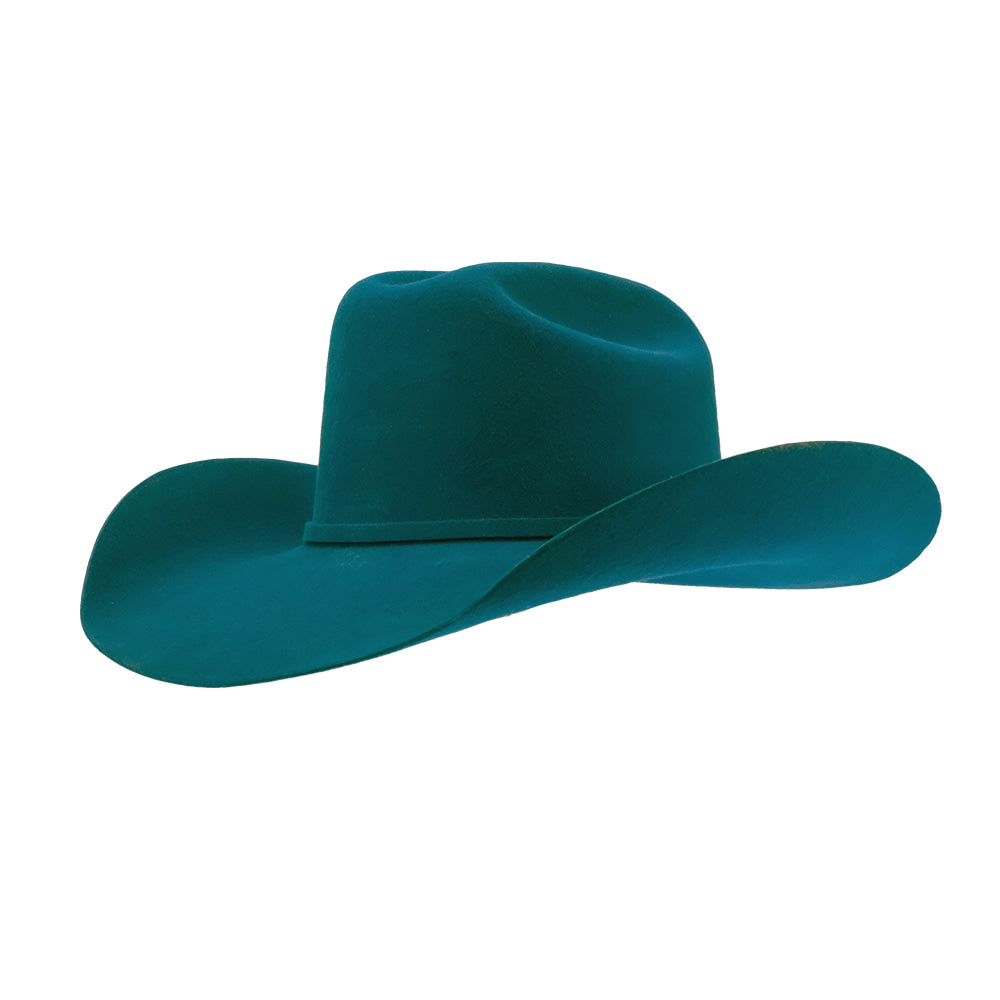 ProHats Apparel ProHats Stockshow Turquoise 4.25" Brim Wool Precreased Felt Hat
