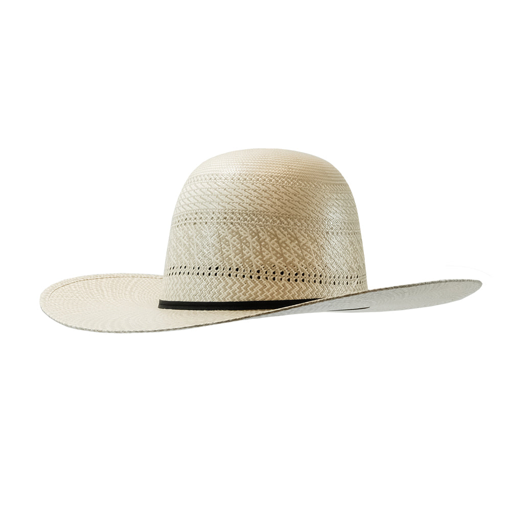 ProHats Hats ProHats PH3B 4.25" Brim Open Crown Natural Straw Hat Black Band and Dri-Lex Sweatband