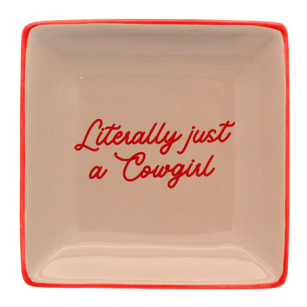 Properly Improper Home Decor Properly Improper Literally Just A Cowgirl Square Trinket Tray