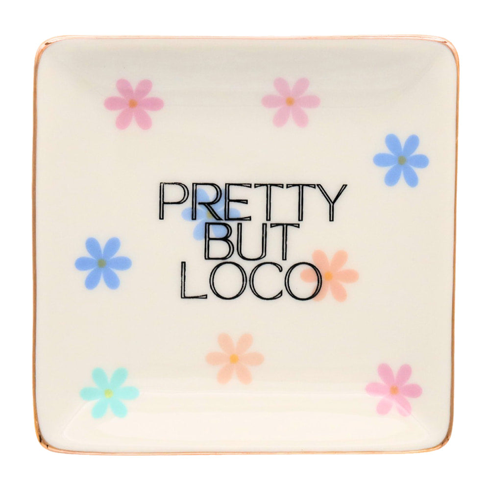 Properly Improper Home Decor Properly Improper Pretty But Loco Square Trinket Tray